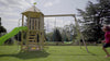 Castlewood Wooden Tower with Double Swing & Crazywavy slide video