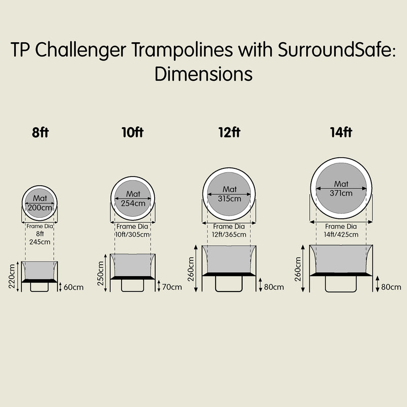 TP Challenger® 8 ft Trampoline