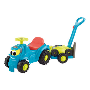 Ecoiffier Tractor Ride-On with Trailer and Lawnmower