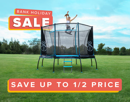 Save up to 1/2 price on trampolines