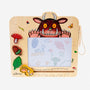 The Gruffalo Wooden Magnetic Drawing Board - FSC® certified by TP Toys features a pen and woodland illustrations like The Gruffalo, mushroom, and leaf on its magnetic sketch surface.