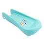 The TP Toys Bluey Plastic Folding Slide is a light blue children's slide with cartoon dog characters, perfect for indoor or outdoor toddler play.