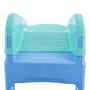 The TP Toys Bluey Plastic Folding Slide features a blue and teal design with visible steps and side rails, ideal for toddlers who love Bluey play equipment. Suitable for indoor and outdoor use.