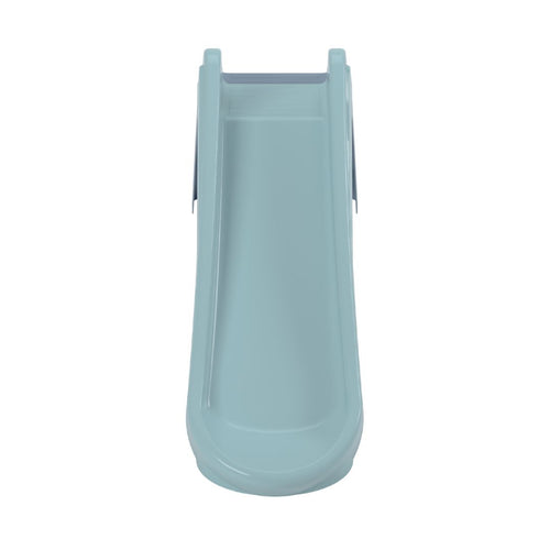 The TP Toys PalPlay Misty Sky Plastic 4ft Folding Slide, shown in light blue against a white background, is ideal as an indoor or outdoor slide for active toddlers.