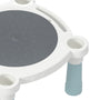 The TP Toys Palplay Misty Sky Sand & Water Play Table features a round white and gray design with blue legs, circular cutouts, and a star-and-moon surface—perfect as a fun multi-use activity table for kids.
