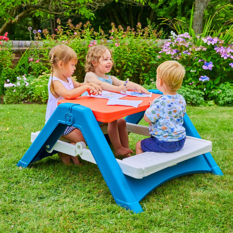 TP Folding Plastic White and Red Picnic Table – TP Toys