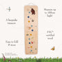 The Gruffalo Wooden Height Chart - FSC® certified by TP Toys: measures up to 150cm, features illustrated animals, folds easily, and has a white background with grass border.