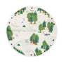 Bring storytime to life with the TP Toys Gruffalo Play Set with Wooden Characters. This round cloth playmat is adorned with charming illustrated forest scenes, woodland animals, and beloved Gruffalo characters. Among the trees and wildlife, you’ll find printed phrases like “Oh help! It’s a Gruffalo!” Easy-to-use black button fasteners let you quickly set up this double-sided fabric mat—perfect for imaginative adventures with your favorite wooden figures from The Gruffalo Play Set by TP Toys.