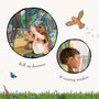 A child sits inside the TP Toys The Gruffalo Play Tent, featuring a roll-up doorway and a small viewing window, holding a telescope and peering out—igniting imaginative play in their very own cosy woodland hideout.
