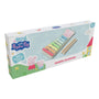 The TP Toys Grow With Peppa Pig Wooden Xylophone includes two mallets and colorful keys, features character illustrations on the box, and is ideal for ages 12 months+, helping develop early musical skills.