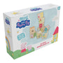 The TP Toys Grow with Peppa Pig 10 Piece Wooden Block Set features colorful blocks with Peppa Pig characters, perfect for stacking and counting fun for ages 18 months and up.