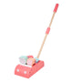 The TP Toys Grow with Peppa Pig Wooden Push Along Family Car is a pink wooden walking toy with cartoon animal faces and a long handle, designed for children.