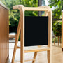 TP Active-Tots Pikler Style Wooden Helper Tower with a black magnetic chalkboard front panel.