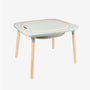 The TP Toys Active-Tots Pikler Style 4 in 1 Wooden Play Table—crafted with light wood legs, a light gray top, and a textured central surface—is an FSC® certified square Montessori activity table, making it an ideal piece of kids’ furniture for creative play and learning.