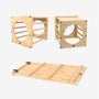 Transform your playroom with the TP Toys Active-Tots Pikler Style Two Climbing Cubes & Bridge—crafted from FSC® certified wood for safe, sustainable fun. This versatile indoor set features two wooden climbing cubes with circular openings and a detachable flat bridge, inspiring active, imaginative play in true Montessori fashion. For extra adventure, incorporate the connecting bridge to create an engaging obstacle course that keeps little explorers challenged and entertained—all beautifully arranged on a
