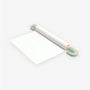 TP Active-Tots Play Table Paper Roll Accessory featuring a white paper roll mounted on a wooden dowel with two light green brackets.