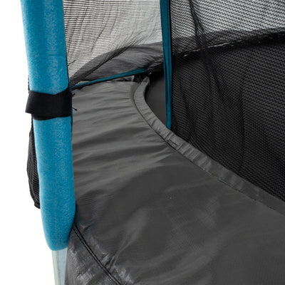 A close-up of the TP Toys TP Up 8ft Trampoline, showcasing its sturdy design.