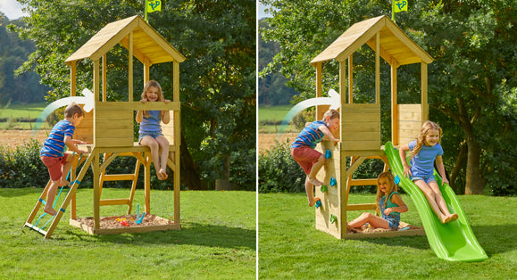 TP Treehouse Wooden Play Tower with Wavy Slide FSC® certified