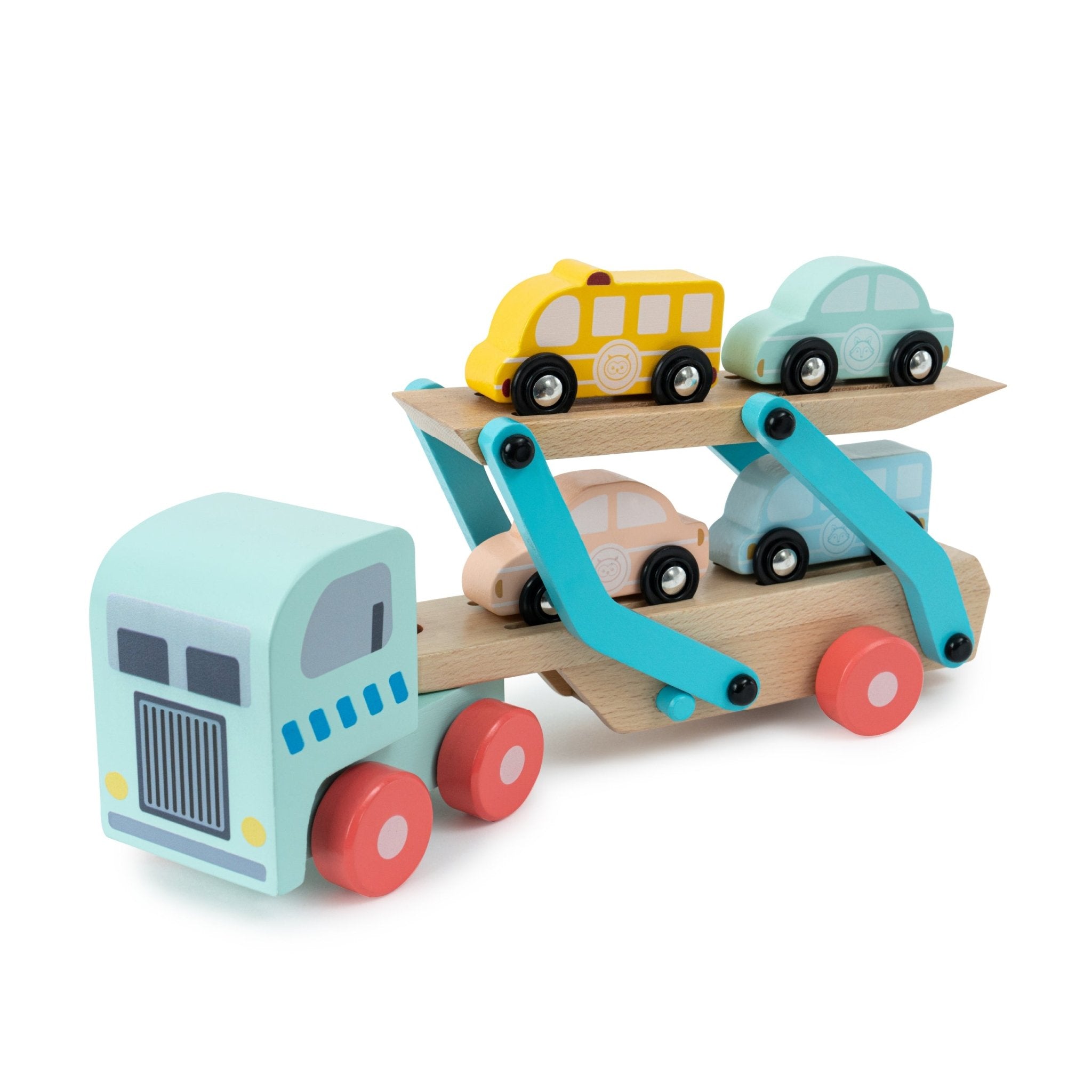 Wooden Car Transporter Toy | Owl and Fox | TP Toys