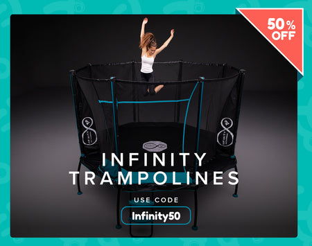 50% off Infinity trampolines