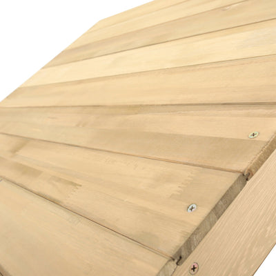 Close-up of a wooden surface with diagonal planks and visible screws—ideal for building the TP Toys Treehouse Wooden Play Tower with Wavy Slide & Cargo Net, crafted from FSC® certified wood.