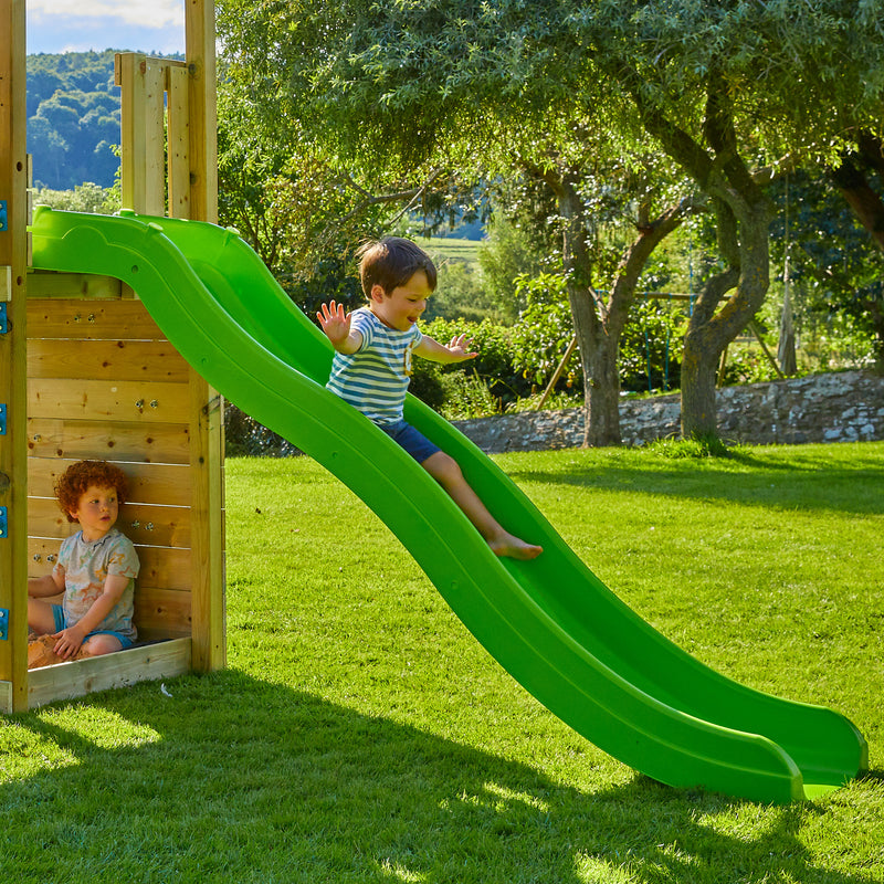 TP Skywood Wooden Play Tower with CrazyWavy Slide, Sky Deck & Double Swing Arm - FSC<sup>&reg;</sup> certified