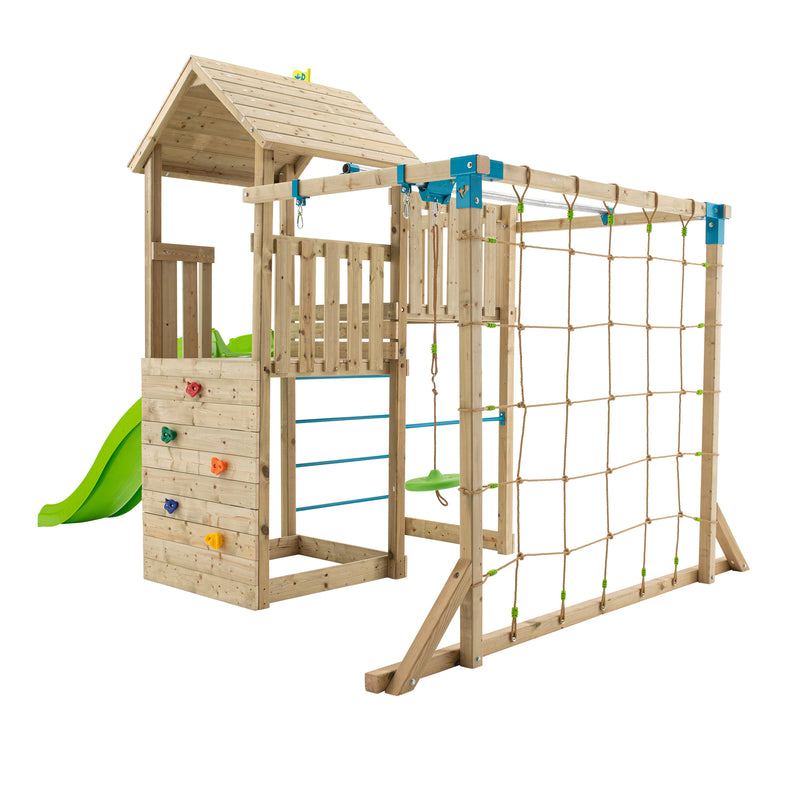 TP Skywood Wooden Play Tower with CrazyWavy Slide, Sky Deck, Skyline & Flying Fox Add On - FSC<sup>&reg;</sup> certified