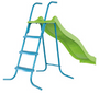A TP Toys Stepset for 8ft Ripple Slide features blue galvanised steel steps and sturdy handrails, and is designed to accompany the green plastic 960JS slide for children’s outdoor play.