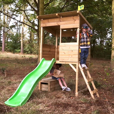 TP Treetops Wooden Tower Playhouse with Toy Box and Slide - FSC® certified image 6