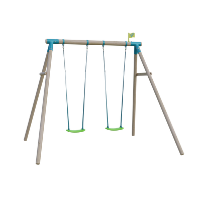 TP Knightswood Compact Wooden Double Swing Set-FSC<sup>&reg;</sup>