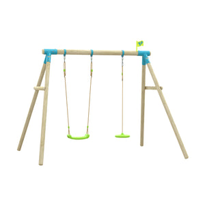 Double Compact Knightswood Swing with Rapide Swing & Button Seat - FSC<sup>&reg;</sup> certified