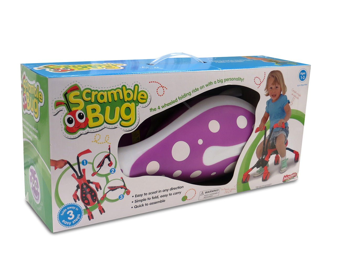 ScrambleBug Bubblegum 4 Wheel Kids Ride On – TP Toys