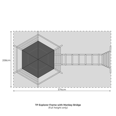 TP Explorer Metal Climbing Frame and Monkey Bridge Image 9