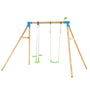 TP Knightswood Double Wooden Swing Set With Glide Ride - FSC<sup>&reg;</sup> certified