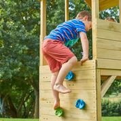 TP Treehouse Wooden Tower with Fun Climbing Wall Slide – TP Toys