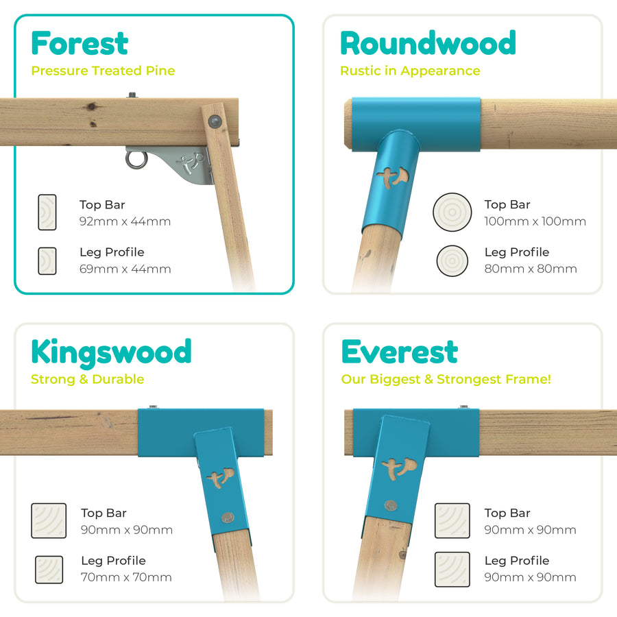 TP Forest Multiplay Single Wooden Swing & Slide Set - FSC<sup>&reg;</sup> certified