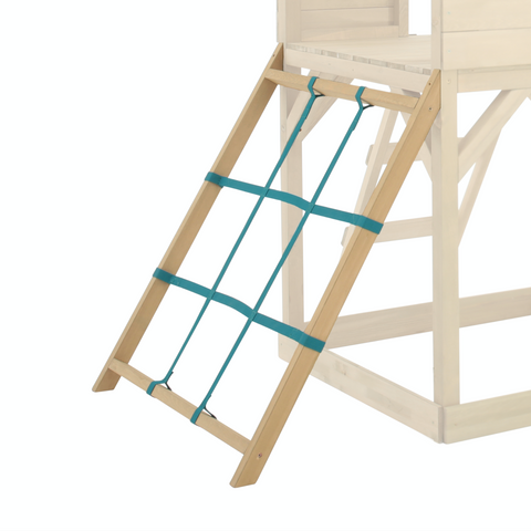 Treehouse Wooden Play Tower Cargo Net FSC® certified