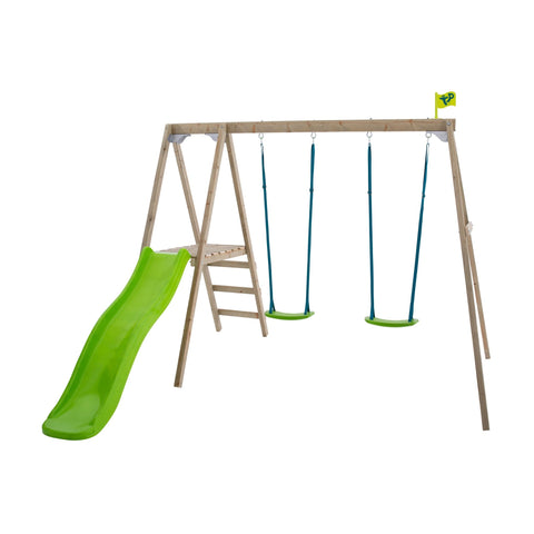 Forest Multiplay Double Wooden Swing Set &amp Slide FSC® certified