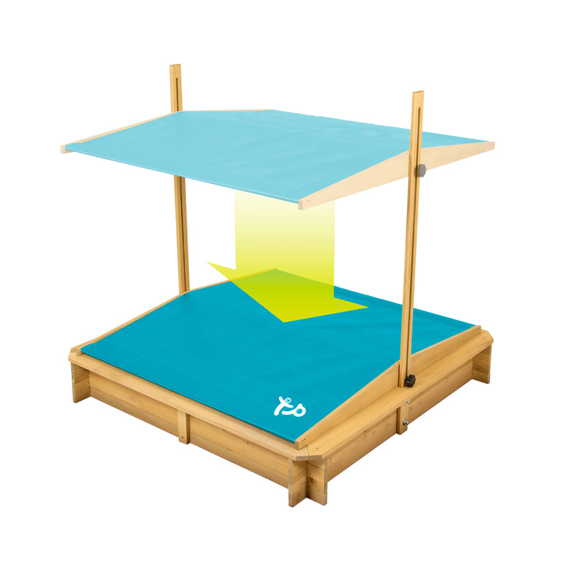 TP Wooden Sandpit with Sun Canopy and Dig & Explore Accessory Kit - FSC<sup>&reg;</sup> certified
