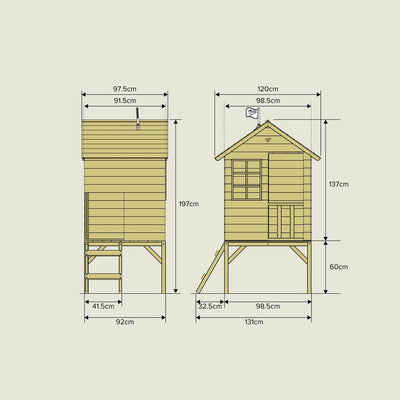 TP Sunnyside Wooden Tower Playhouse - FSC® certified Image 7