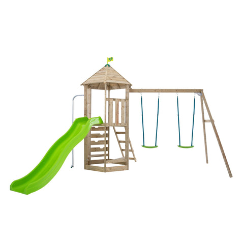 Castlewood Beeston Wooden Climbing Frame Swing Set &amp Slide FSC® certified