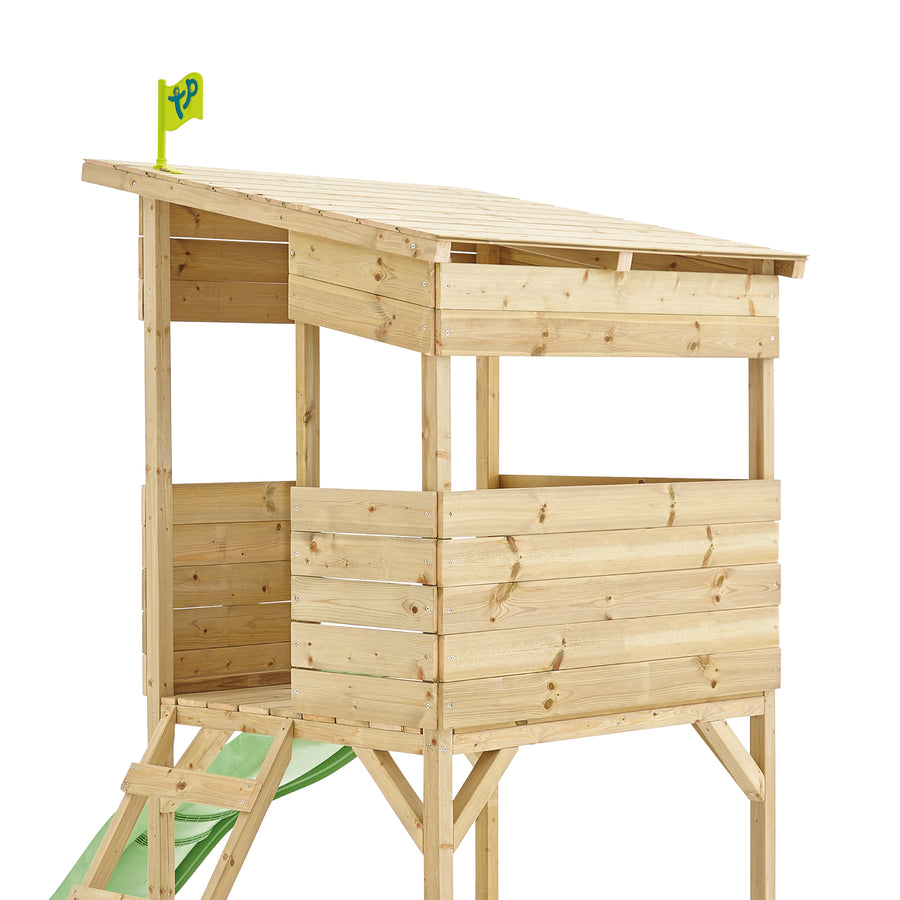 TP Treetops Wooden Tower Playhouse with Toy Box and Slide-FSC<sup>&reg;</sup>