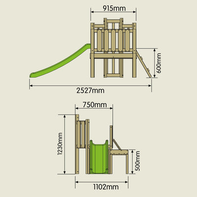 TP Forest Toddler Wooden Climbing Frame & Slide - FSC® certified image 8