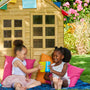 Foxglove Cottage Playhouse with Early Fun Mud Kitchen Accessory and Shutters - FSC<sup>&reg;</sup> certified