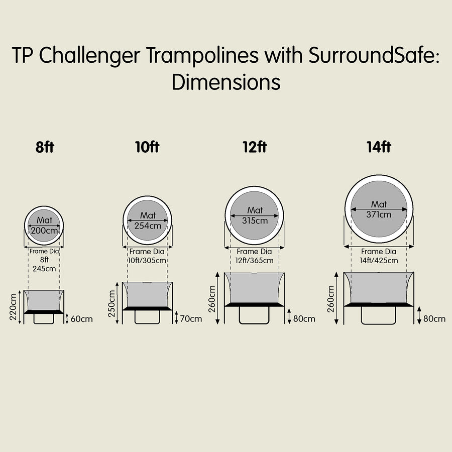 TP Challenger® 8ft Trampoline