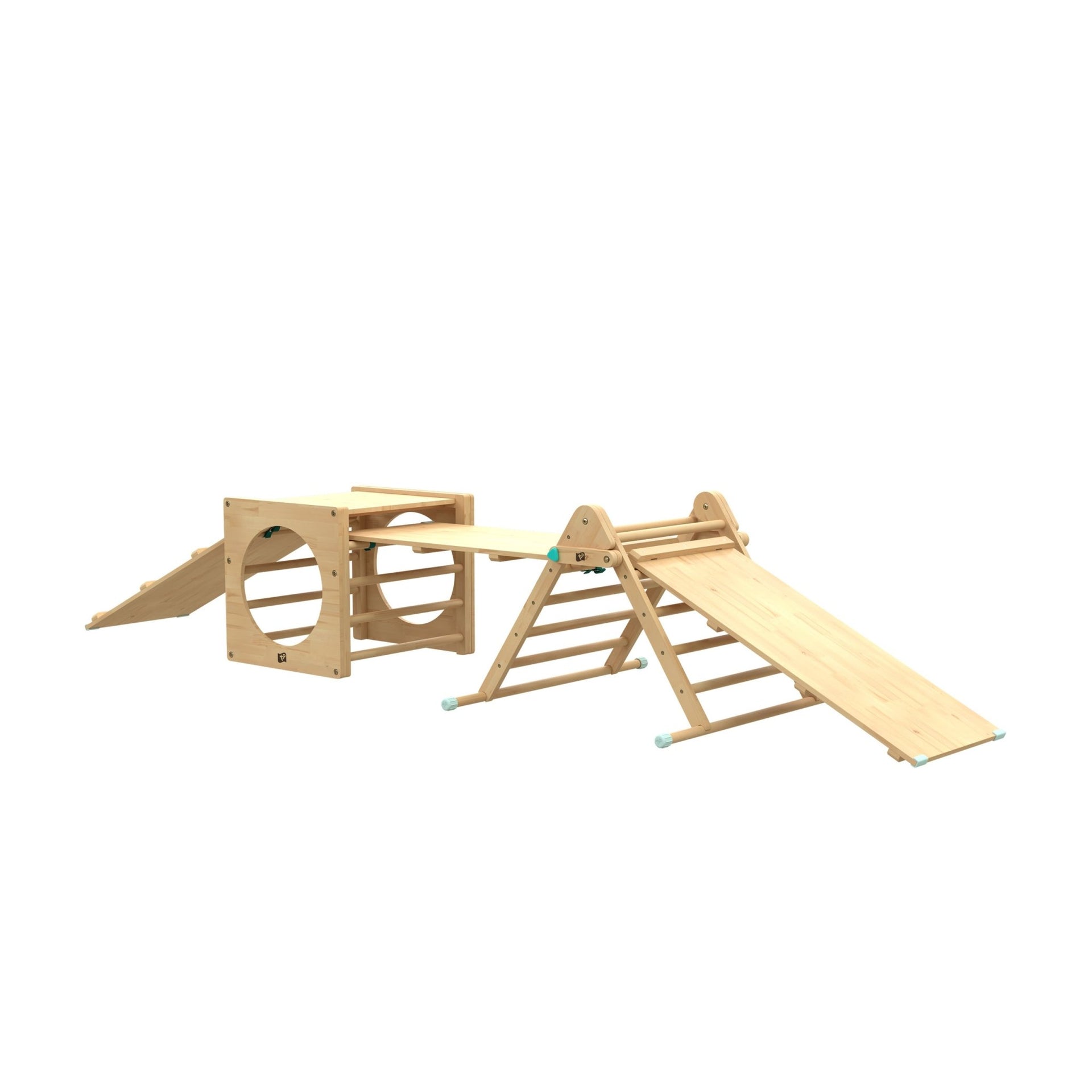 Active Tots Pikler Style Climbing Triangle Cube & Three Slides FSC® certified