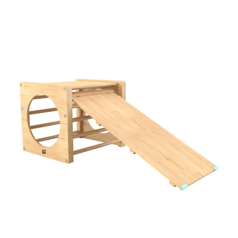 Active Tots Pikler Style Wooden Climbing Cube &amp Slide FSC® certified