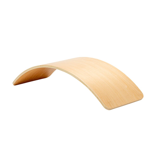 The TP Toys Active-Tots Pikler Style Wooden Balance Board, FSC® certified, offers a smooth finish for kids; placed on a white background, its ideal for developing gross motor skills and makes an engaging Montessori toy.