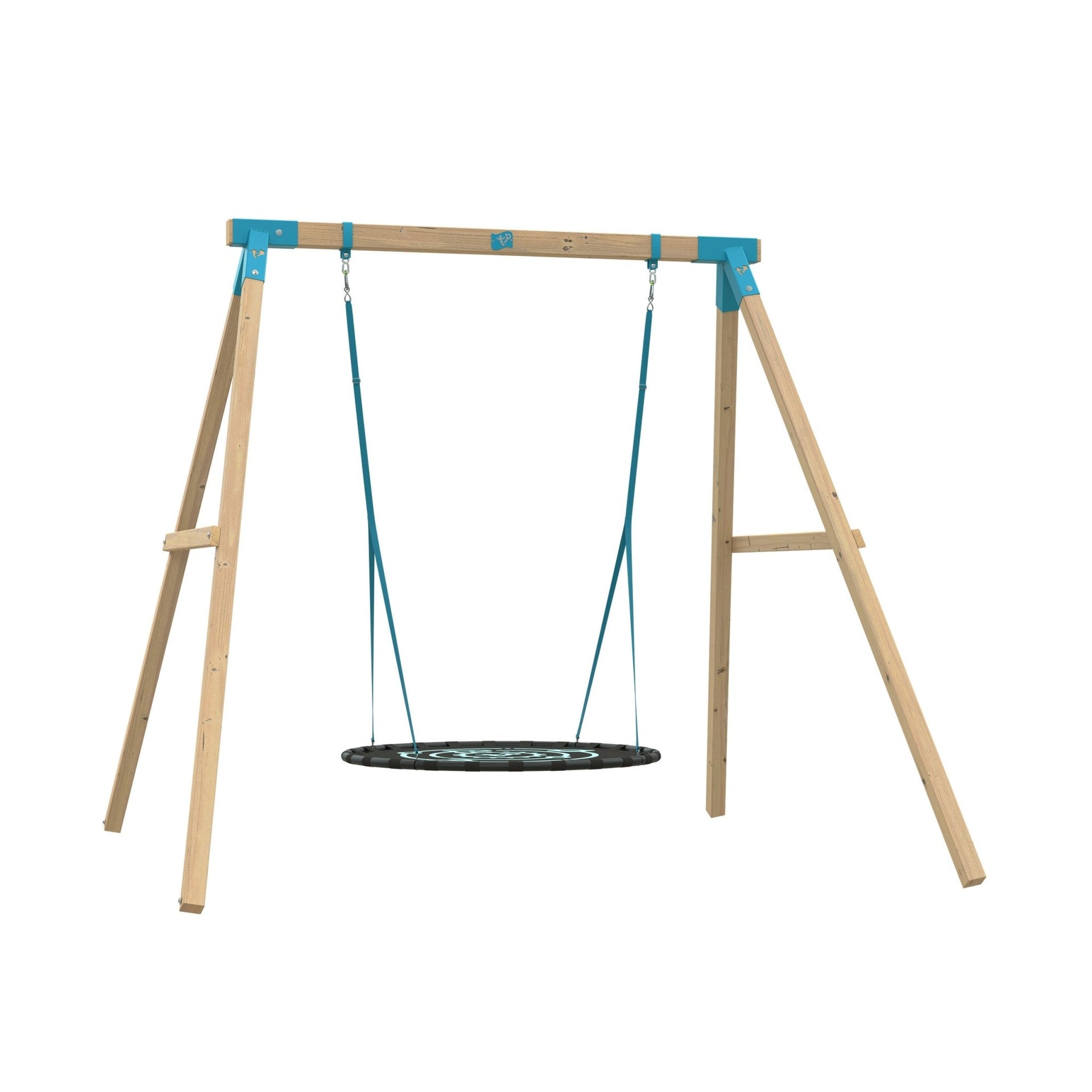 Kingswood Double Squarewood Swing Set Giant Nest Swing FSC® certified