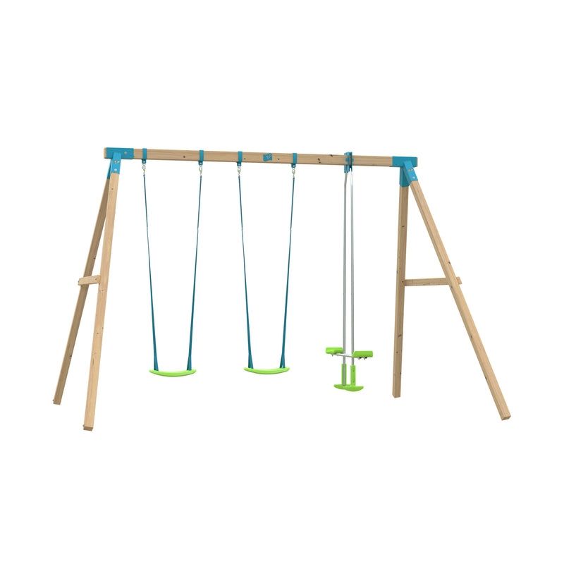 TP Kingswood Triple Swing Squarewood Set with Glider - FSC<sup>&reg;</sup> certified